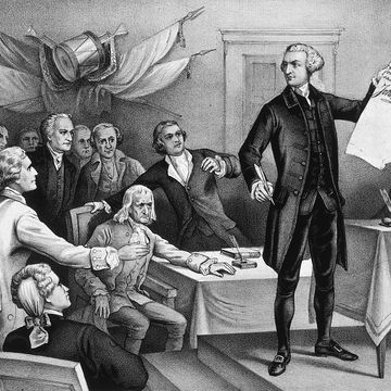 john hancock holds declaration of independence