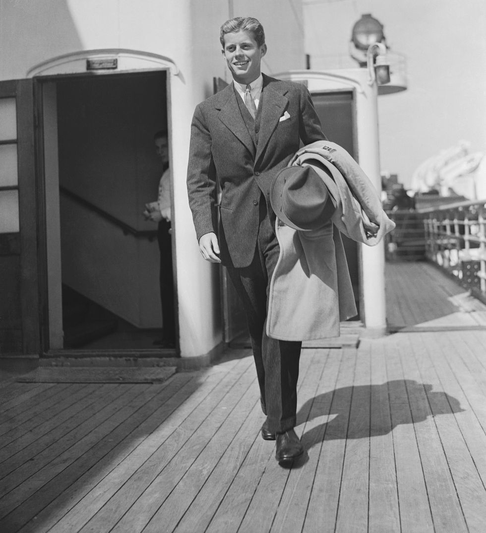president john f kennedy on ocean liner