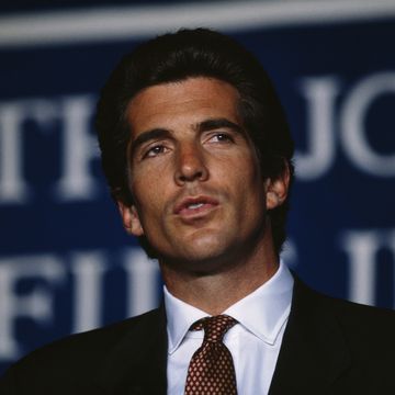 john kennedy, jr. attends ceremony awarding the john kennedy prize