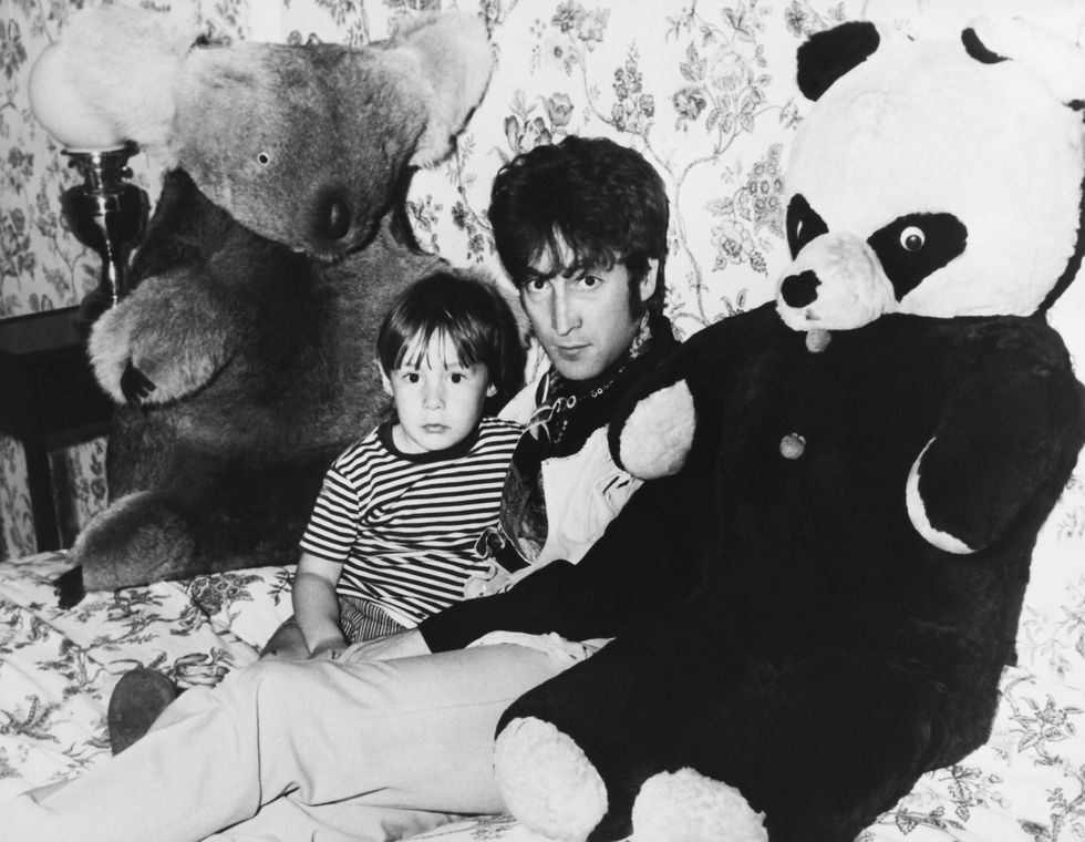 John Lennon And His Son Julian