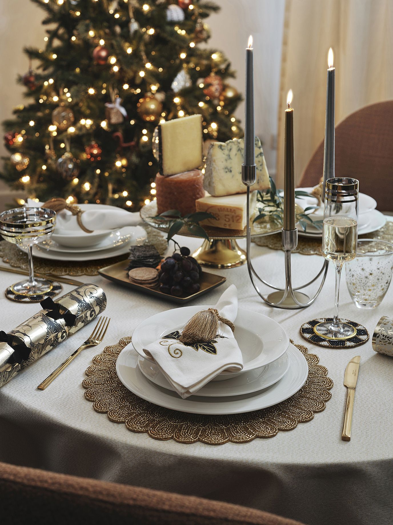 Oval Christmas tablecloth, X-mas table outlets cloth, linen table cover, table holiday decor, festive table cloth