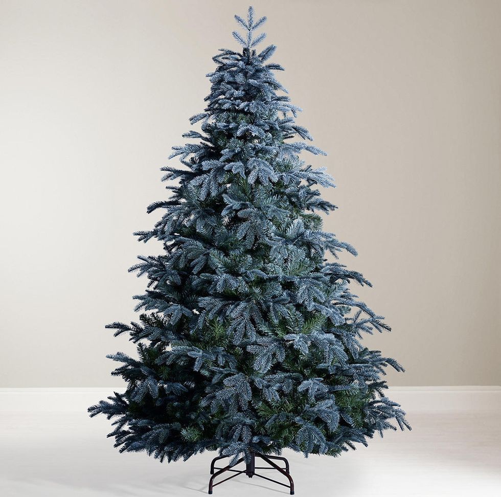 John Lewis & Partners St. Petersburg Unlit Christmas Tree, Blue, 7ft