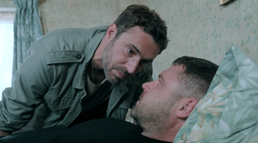 john sugden and aaron dingle, emmerdale