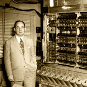 john von neumann with a stored program computer at the institute for advanced study, princeton, new jersey, in 1945 john von neumann with a stored program computer at the institute for advanced study, princeton, new jersey, in 1945