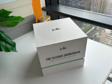 a photo of jolie's the filtered showerhead white box