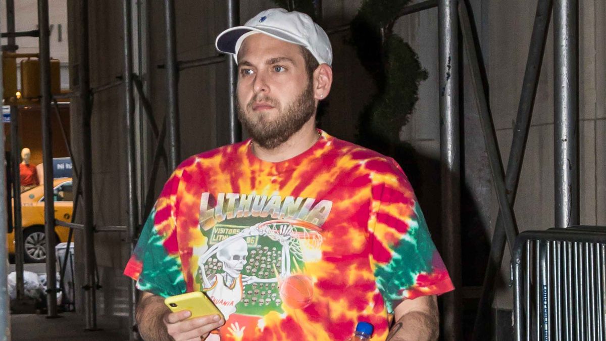 Jonah Hill's Dunking Skeleton Tie-Dye Tee Has One Hell of a Backstory
