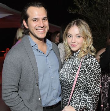 sydney sweeney and jonathan davino at the instyle and kate spade dinner at spring place