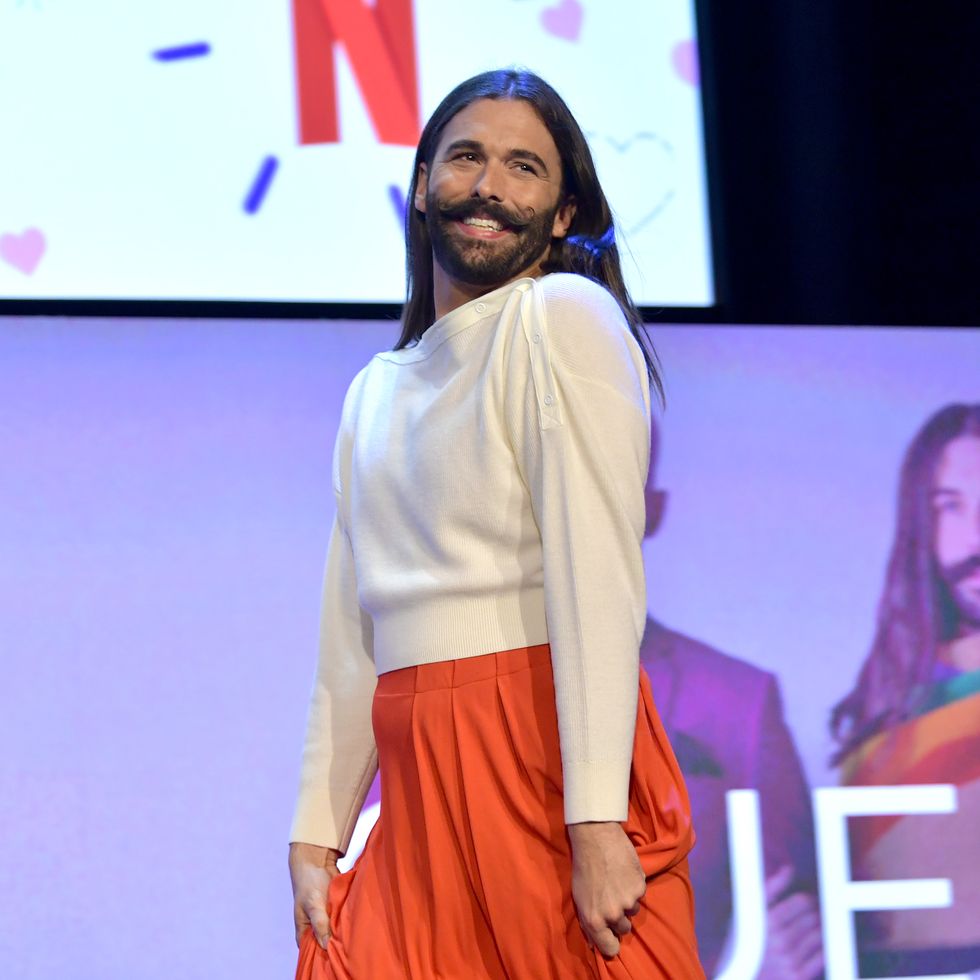 jonathan van ness at netflix fysee "queer eye" panel and reception