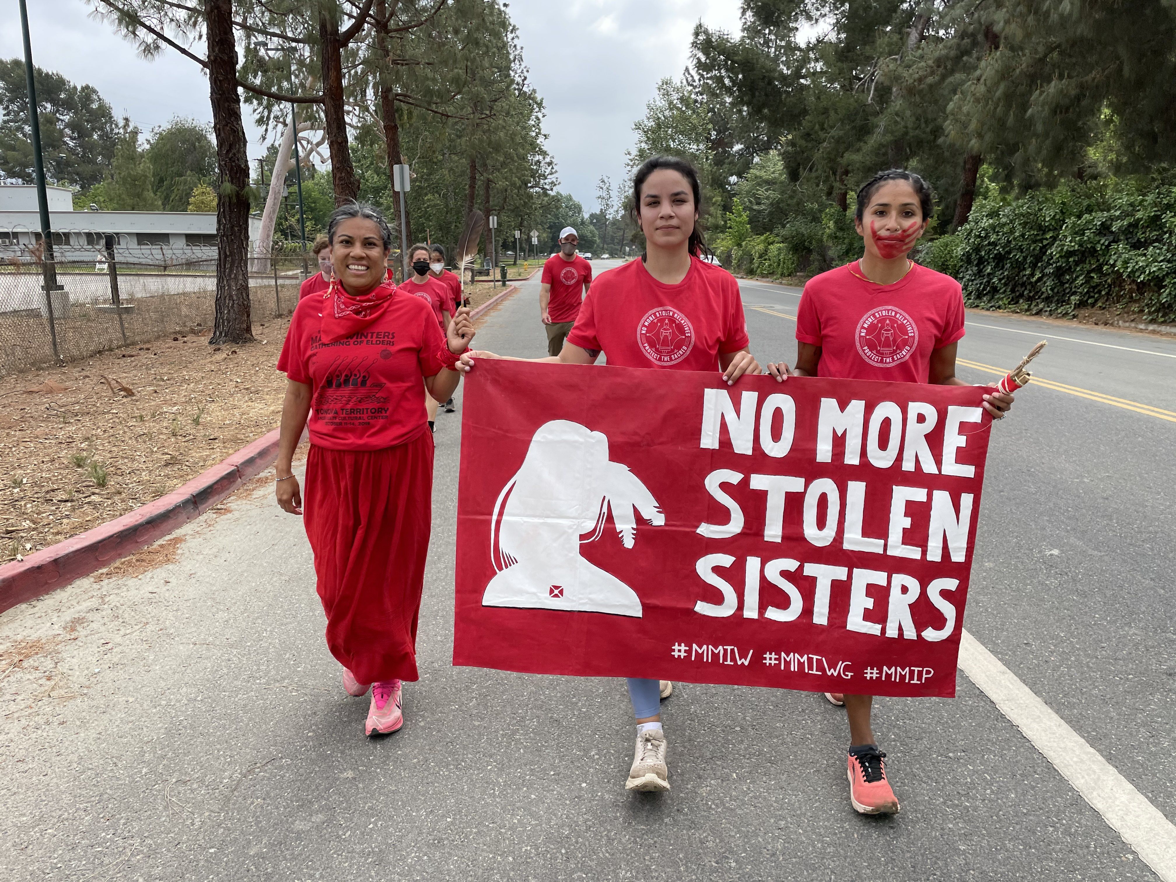 No More Missing and Murdered Indigenous Women ( MMIW ) White Slim Fit  Joggers