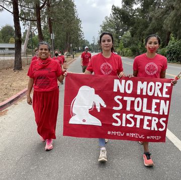 running for justice mmiw national day of awareness for missing and murdered indigenous women, girls, two spirits and our relatives running PUMA and protest in may 2021 with jordan marie daniel