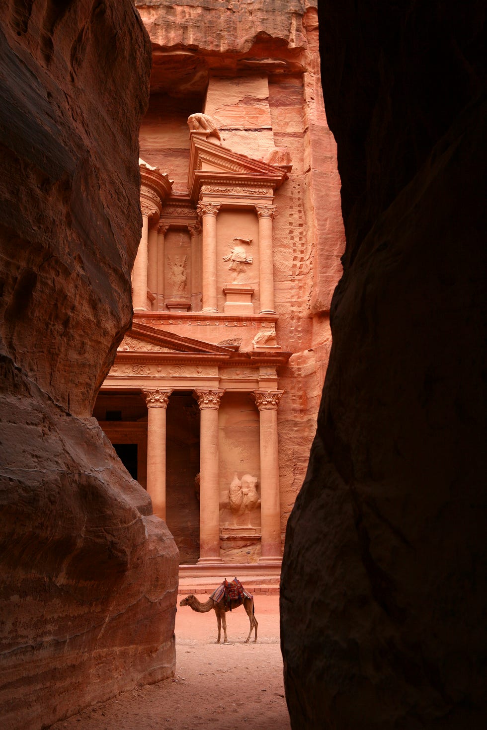 jordan, petra, part of al khazneh