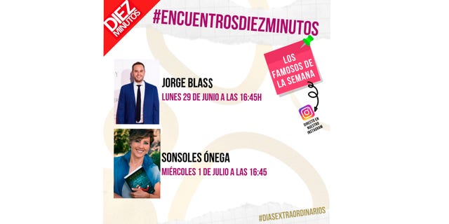 jorge blass y sonsoles Ónega estarán esta semana en encuentrosdiezminutos