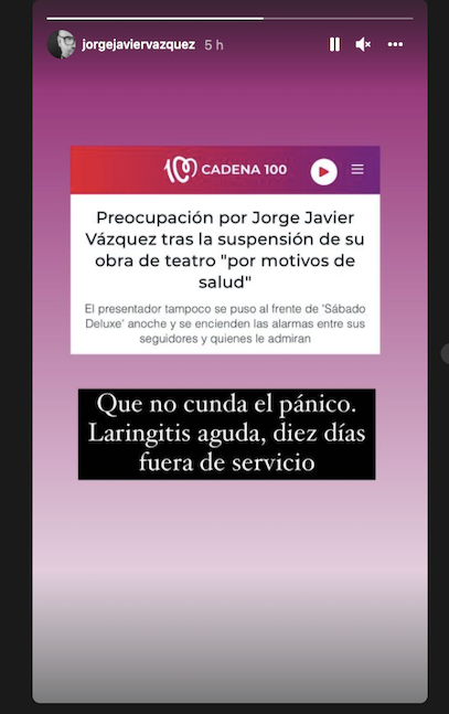 jorge javier vázquez estado de salud