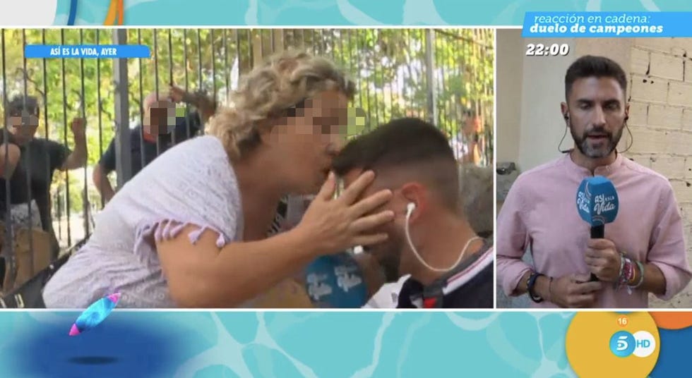 un reportero de 'así es la vida' sufre un momento incómodo con una mujer