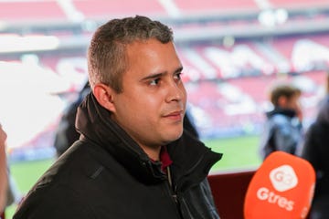 a man in a black jacket