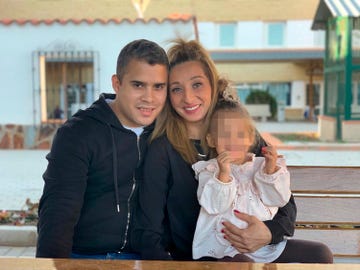 jose fernando ortega y michu rodriguez con su hija rocio, en una imagen de archivo