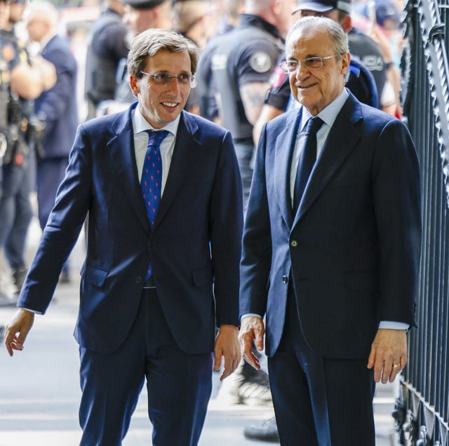 el alcalde de madrid y el presidente del real madrid