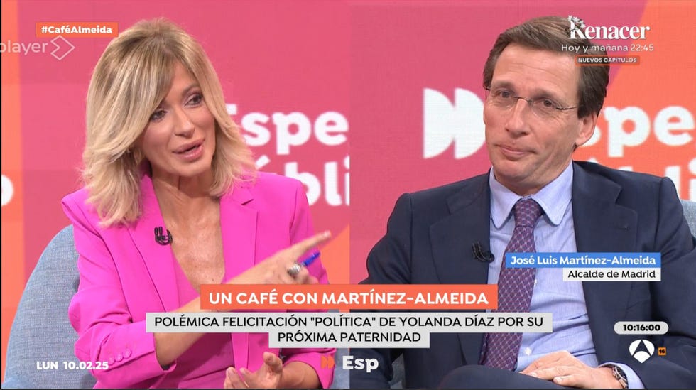 jose luis martinez almeida y susanna griso en el programa espejo publico