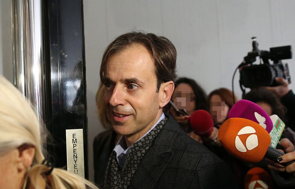 Josep Santacana a su llegada a los juzgados de Espluges