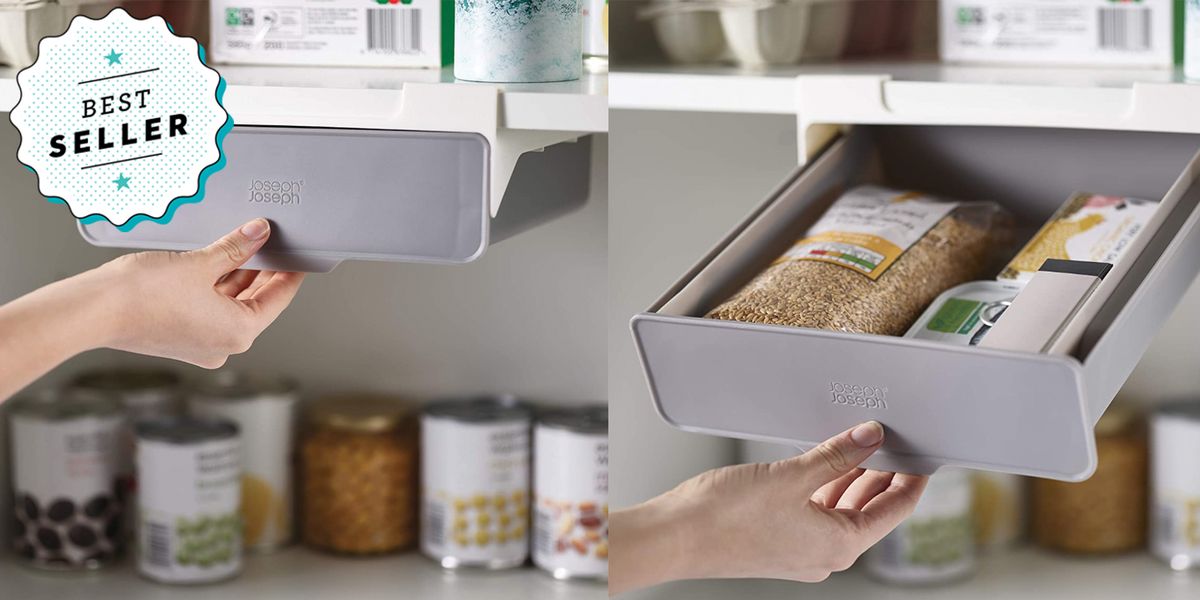 joseph joseph cupboardstore undershelf pull out drawer storage organizer for cabinet, gray