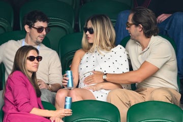 margot robbie and tom ackerley attend wimbledon in 2024