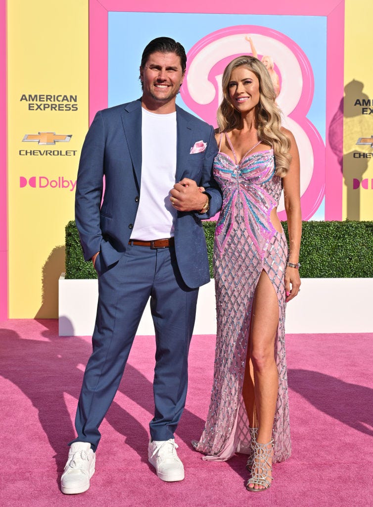 Christina and Josh Hall Fit Right in at the Barbie Movie Premiere