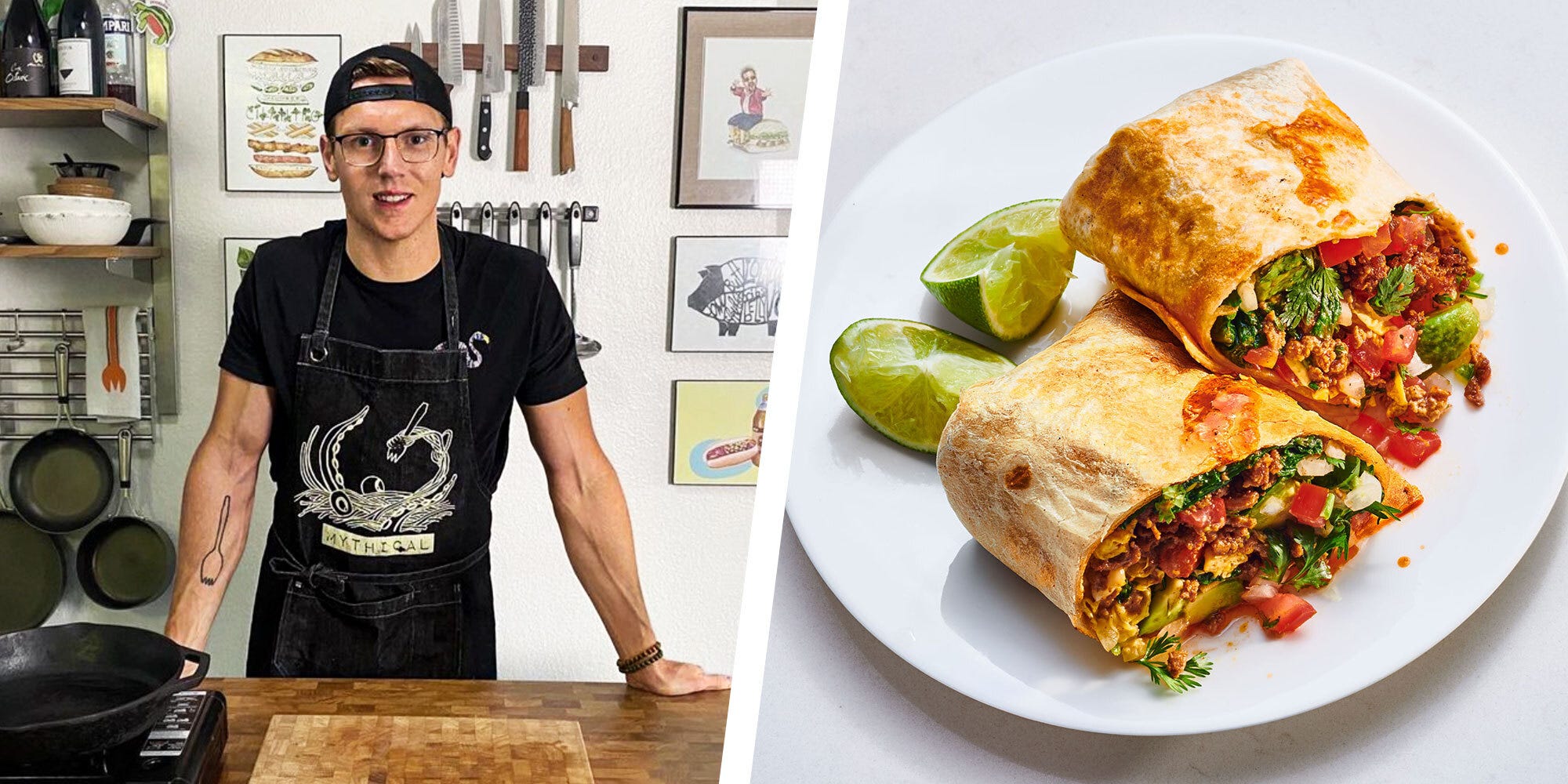 This YouTube Chef Builds Muscle With Homemade Breakfast Burritos