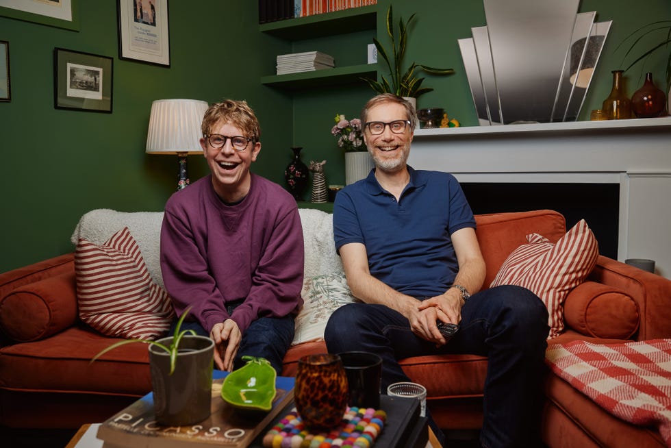 Josh Widdicombe, Stephen Merchant, celebrity glasses box