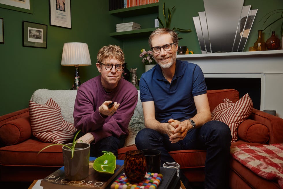 Josh Widdicombe, Stephen Merchant, celebrity glasses box