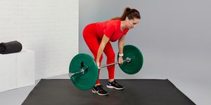 natalie niemczyk doing a barbell workout at the sheffield in october 2021, running and weightlifting