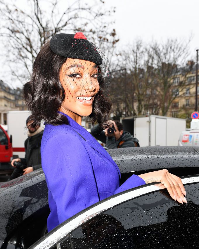 mugler  outside arrivals   paris fashion week womenswear fallwinter 20202021
