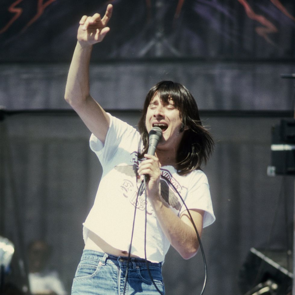 jackson, ca    june 14  steve perry performing with journey  at the calaveras county fairgrounds in jackson, california on june 14, 1981 photo by larry hulstmichael ochs archivesgetty images