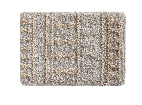 a rug sample in neutral colors