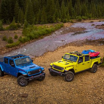 2024 jeep gladiator in blue and yellow