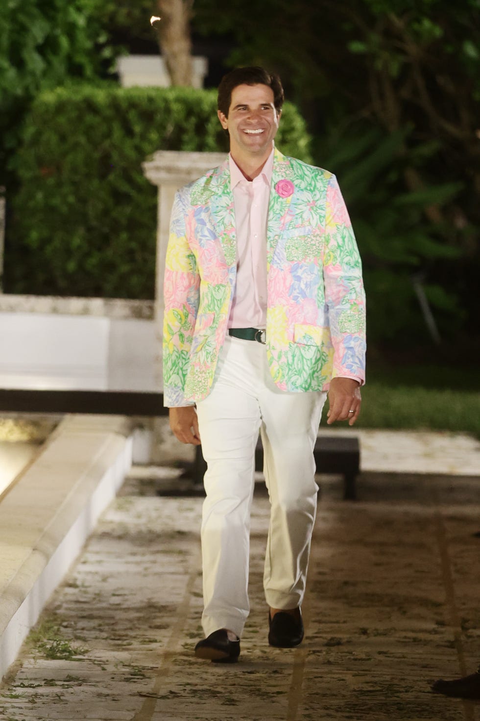 WEST PALM BEACH, FL, NOVEMBER 15 Sean Ferreira on the runway at the Lilly Pulitzer Fashion Show in West Palm Beach, FL on November 15, 2024 Photo by John Palaghetti Images