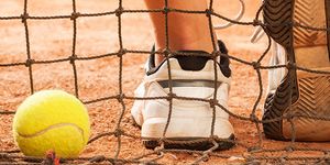 Net, Ball, Soccer ball, Sports equipment, Tennis ball, Sport venue, Softball, Ball game, Team sport, Player, 