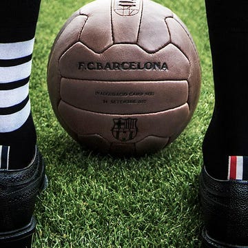 Soccer ball, Ball, Football, Sports equipment, Grass, Team sport, Shoe, Soccer, 