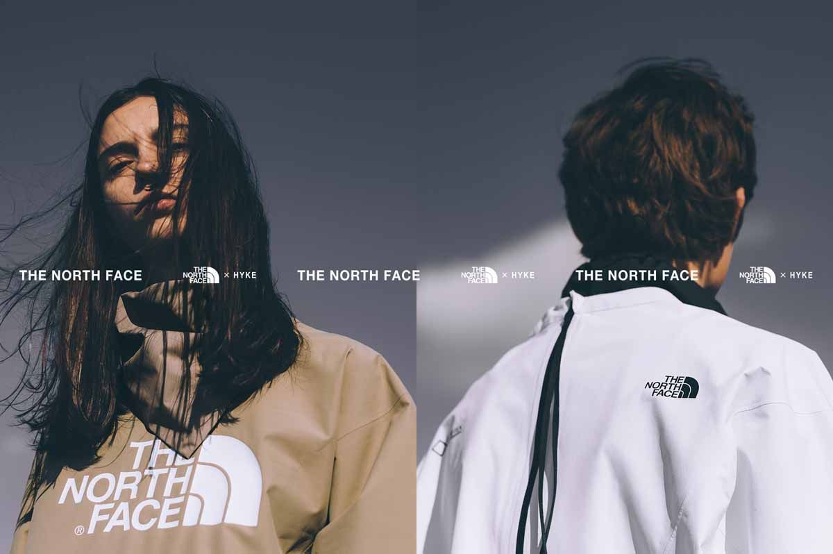 【M】HYKE THE NORTH FACE TEC BIG TEE TAN