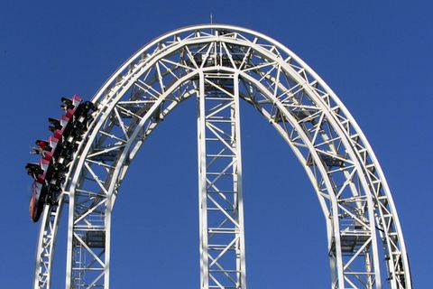 Amusement ride, Amusement park, Landmark, Roller coaster, Nonbuilding structure, Tourist attraction, Park, Recreation, Architecture, Wheel, 