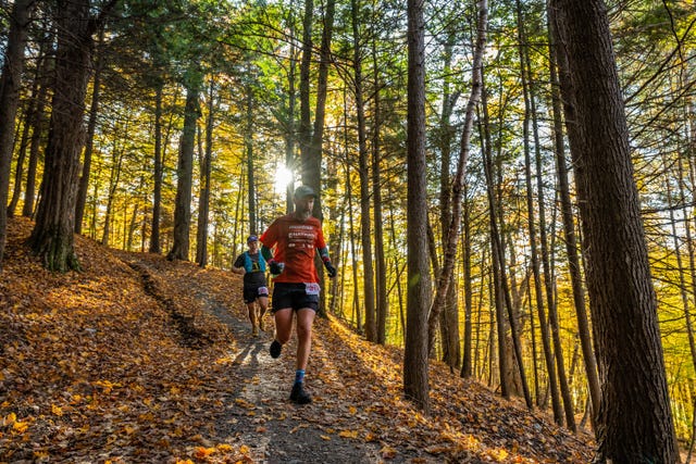 trapp marathon runners on a trail