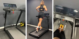 jtx slimline treadmill being tested by ecommerce editor ali ball