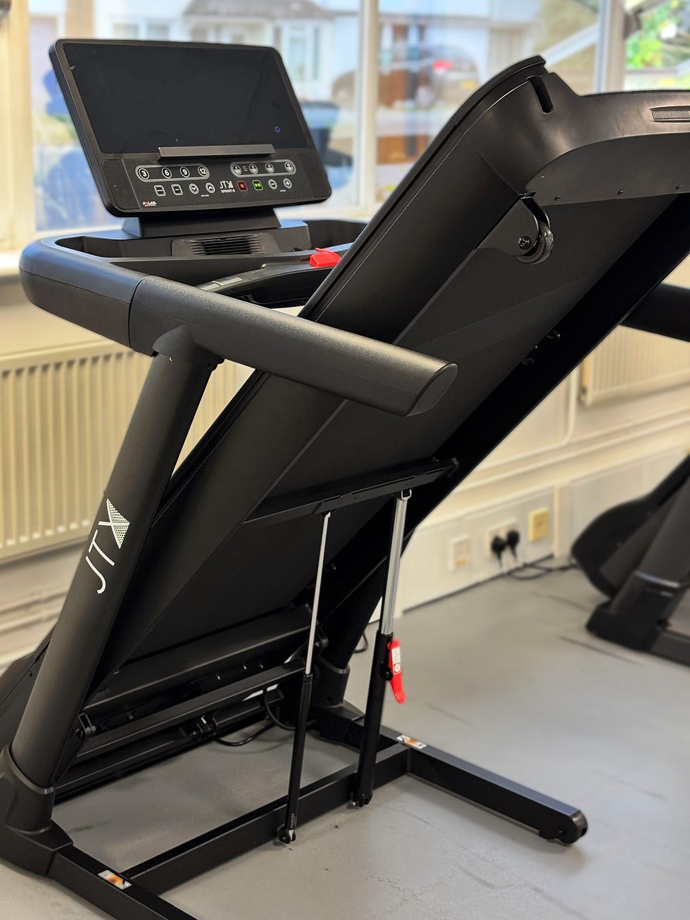 a folded treadmill