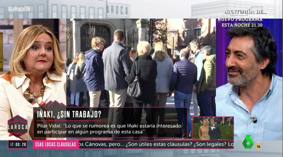 juan del val y pilar vidal habla de inaki urdangarin en el programa la roca