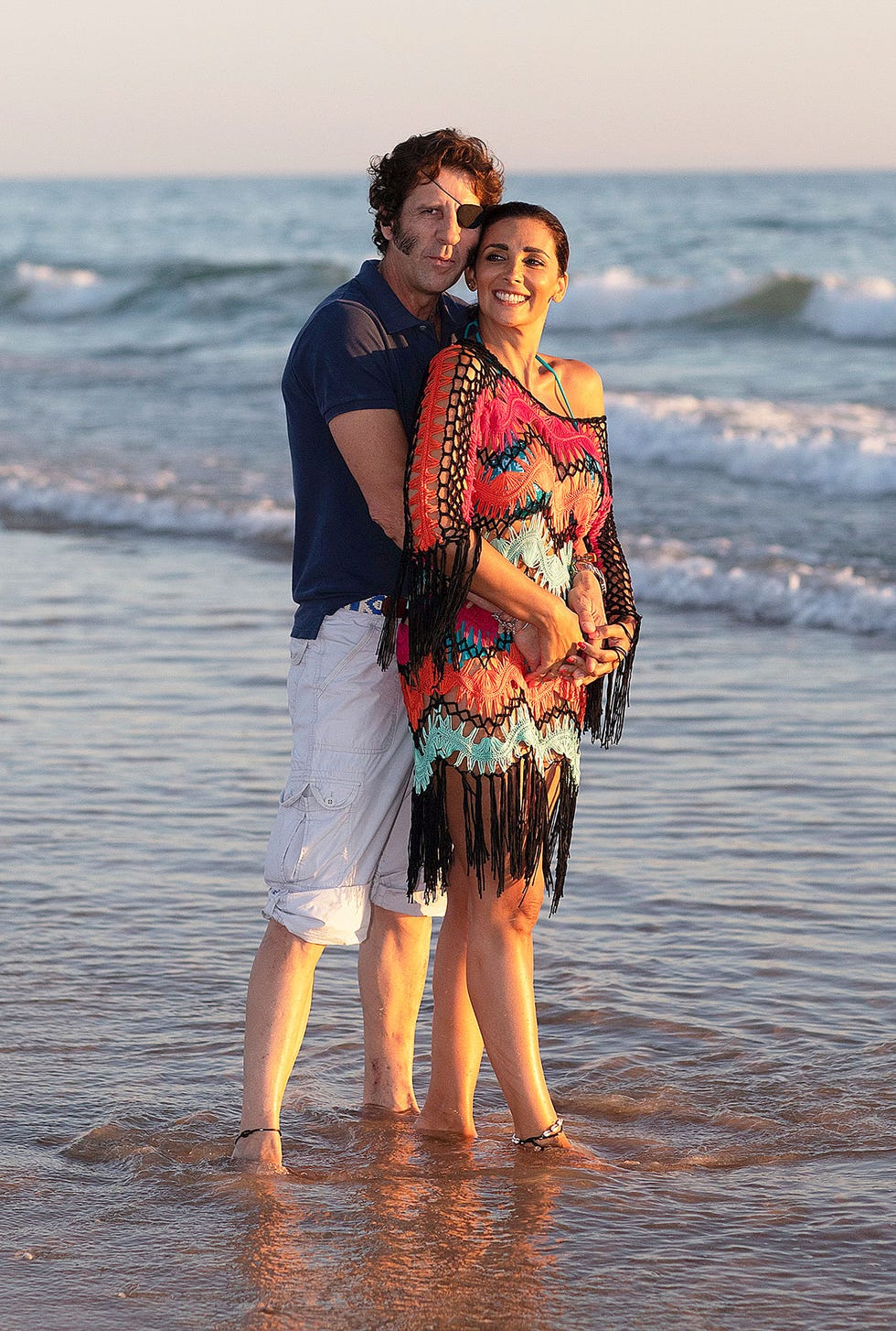 Juan José Padilla y su mujer, vacaciones en la playa
