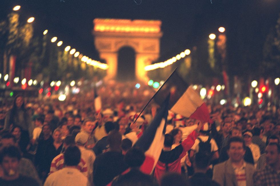 world cup 98jubilation in paris at french victory