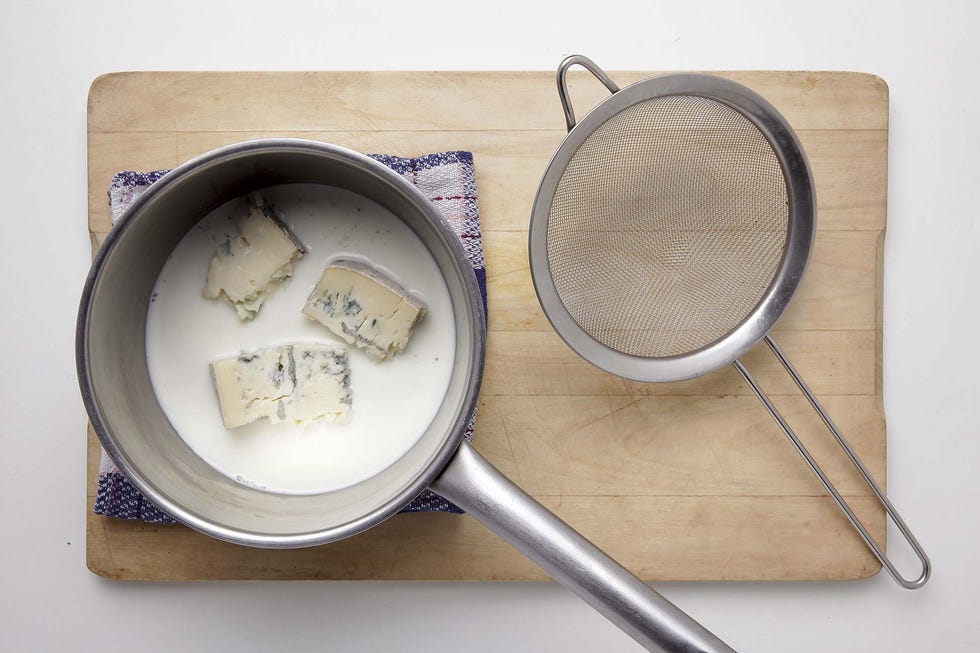 Judías verdes con crema de gorgonzola: Paso 1