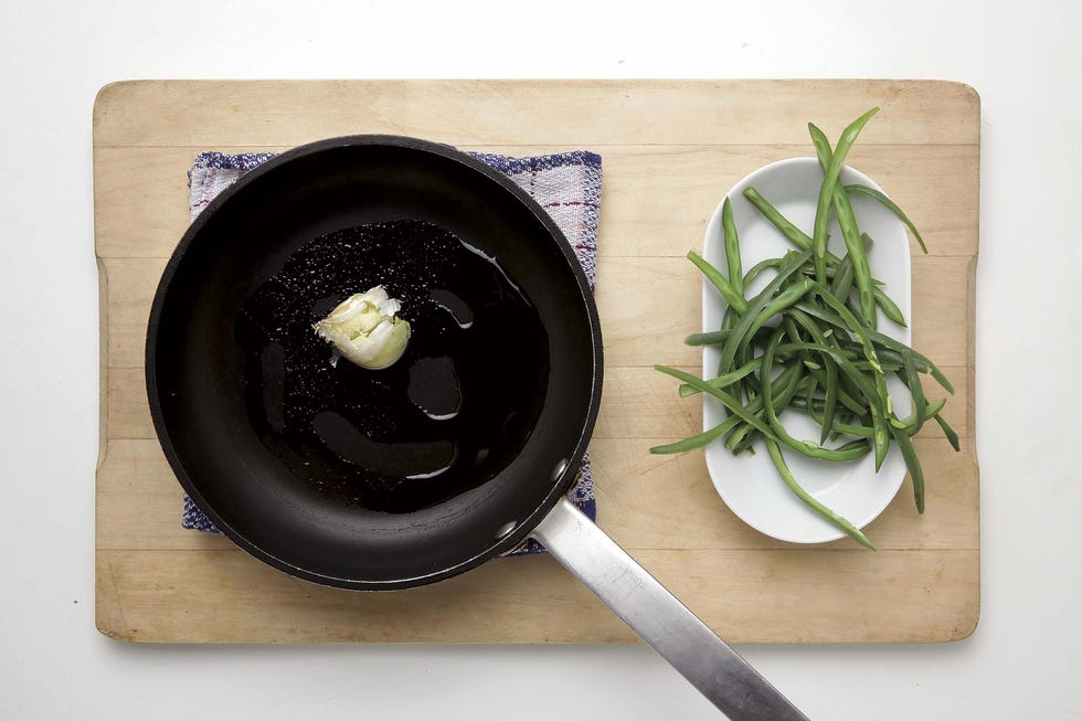 Judías verdes con crema de gorgonzola: Paso 3