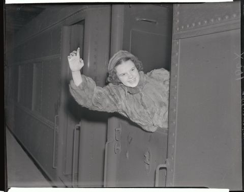 Judy Garland Waving from Train