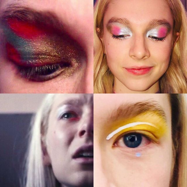 Best Eye Makeup Looks For 2021 : Pink & Orange Neon Eye Shadow Look