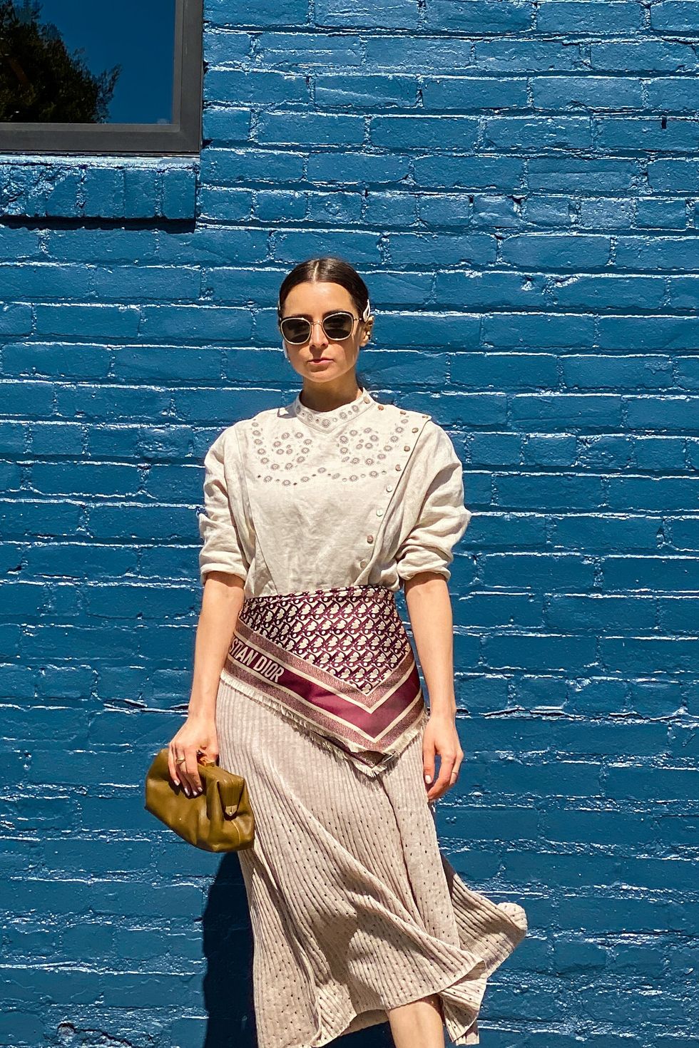 silk scarf belt trend